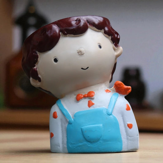 Cute Boy Resin Planter