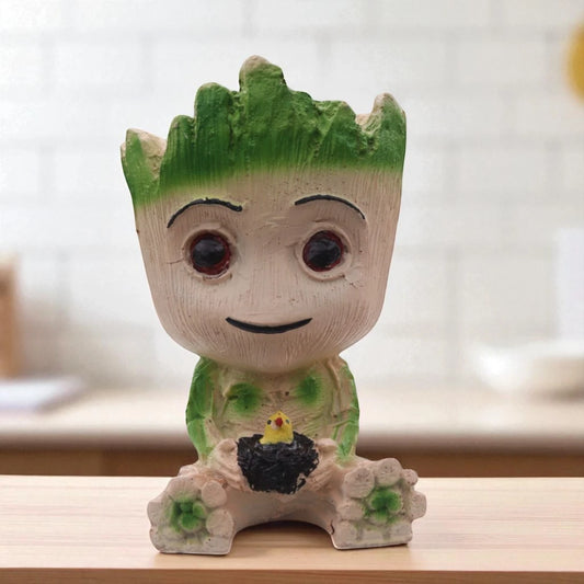 Green Groot Resin Planter