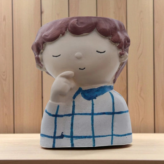 Sleeping Boy Blue Planter