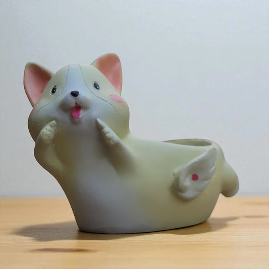 Yellow Cat Smiling Planter