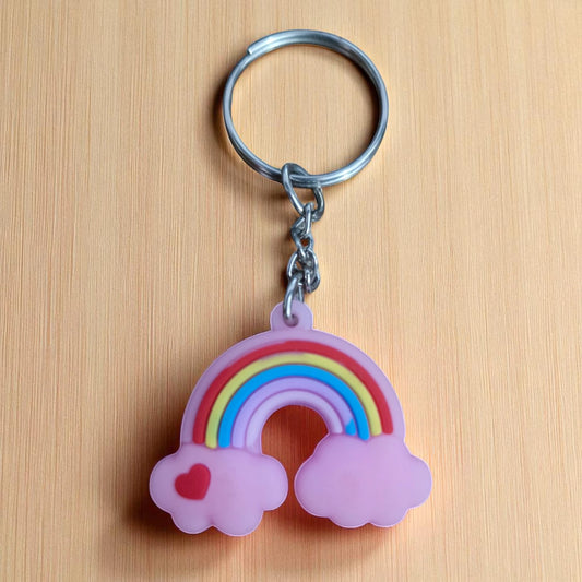 Pink Rainbow Keychain (K-138)