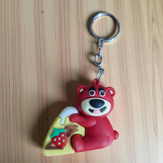 Pookie Bear Pizza Keychain ( Pack of one ) (K-206)