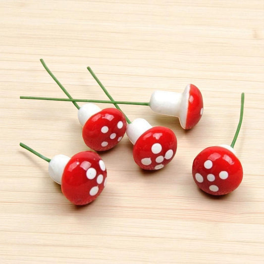 Red Pin Mushrooms Miniature (M-102)