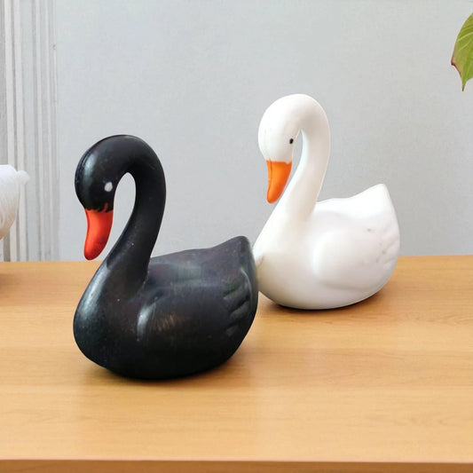 Black and White Swan Miniature (M-121)