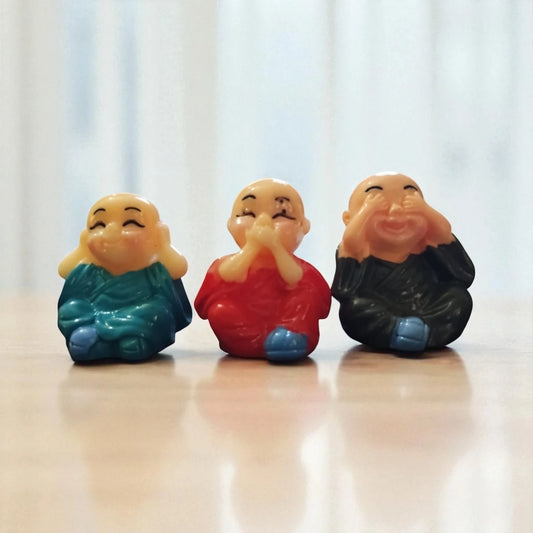 Gandhi Ji,s Monkeys (set of 3) Miniature (M-196)